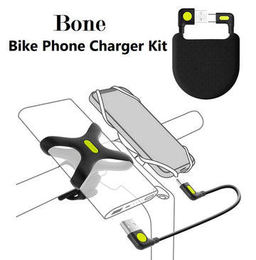 Bone Bike Phone Charger Kit, 90° L-Shape Design QC Fast Charging USB-C to USB-A Cable, iPhone Android Compatible - Imported from UK